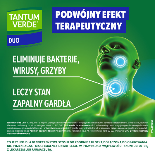 Tantum Verde Duo Spray na ból gardła, 15 ml
