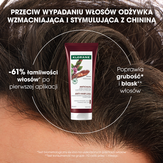 Klorane Chinina Odżywka wzmacniająca i stymulująca, 200 ml