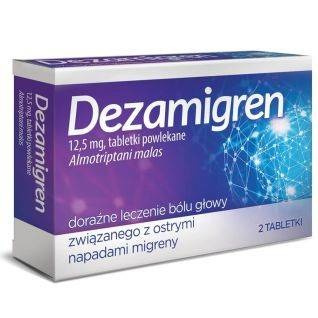 Dezamigren 12,5 mg , 2 tabletki powlekane