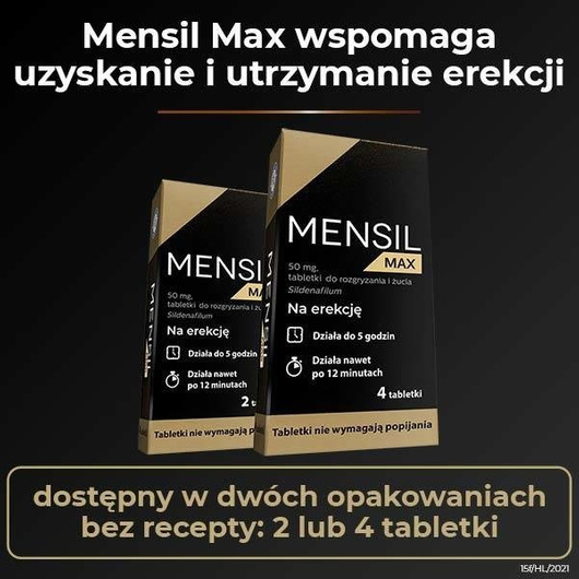 MENSIL MAX 50 mg x 4 tabletki do rozgryzania i żucia