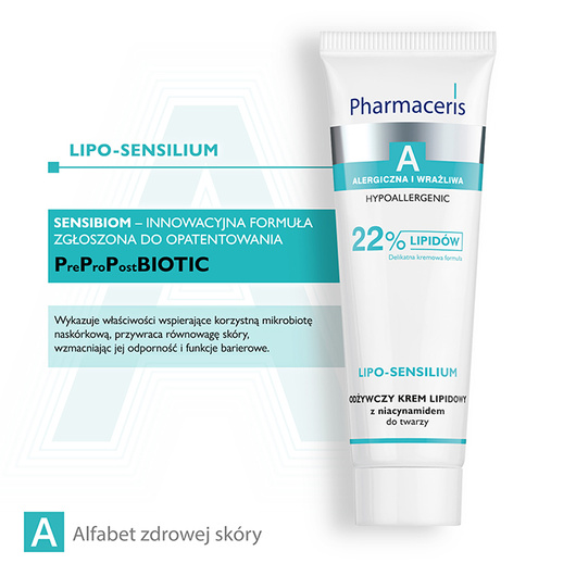 Pharmaceris A Lipo-Sensilium Odżywczy krem lipidowy z niacynamidem, 50 ml
