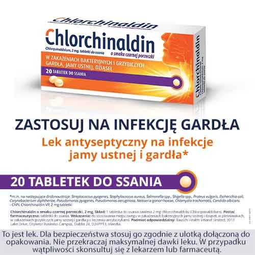 CHLORCHINALDIN czarna porzeczka x 20 sztuk