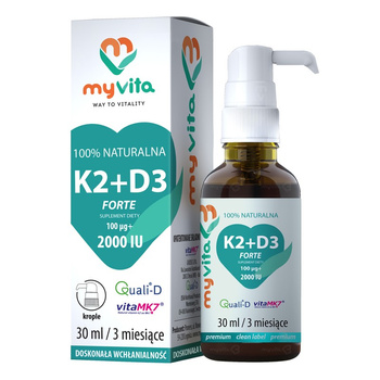MyVita Witamina K2 + D3 Forte Krople, 30 ml
