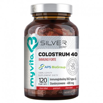 MYVITA SILVER Colostrum 40 Immuno Forte, 120 kapsułek