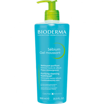 Bioderma Sébium Gel Moussant Żel do mycia skóry trądzikowej, 500 ml