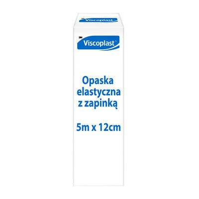VISCOPLAST opaska elastyczna tkana z zapinką (5 m x 12 cm) x 1 sztuka