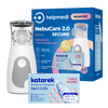 HelpMedi Nebucare 2.0 Secure Nebulizator + Katarek Secure+ Sól fizjologiczna