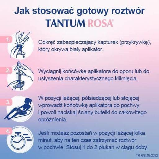 TANTUM ROSA roztwór dopochwowy 140 ml / 5 butelek