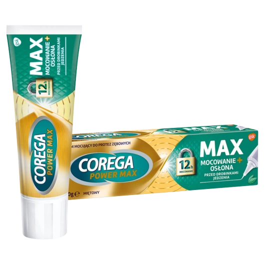 Corega Max Mocowanie + Osłona Smak miętowy Krem do protez, 40 g