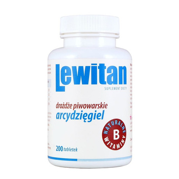 Lewitan drożdże piwowarskie z arcydzięglem, 200 tabletek