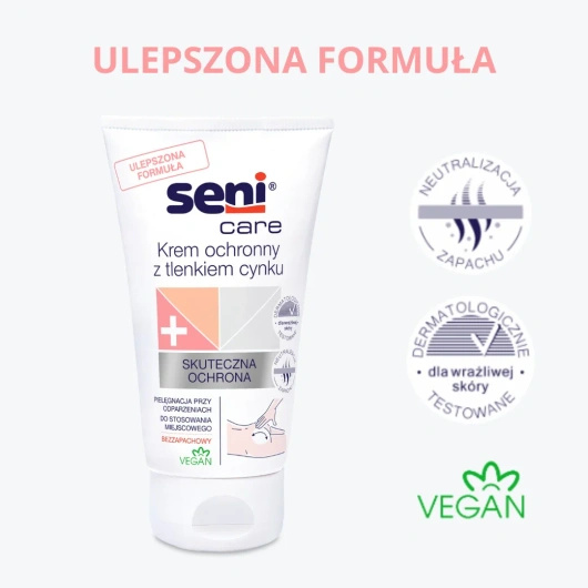 Seni Care Krem ochronny przeciw odparzeniom z tlenkiem cynku, 100 ml