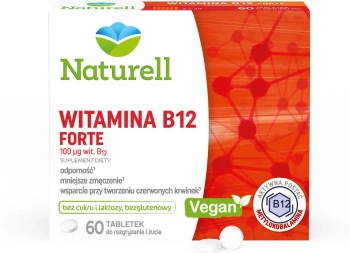 NATURELL Witamina B12 Forte, 60 tabletek do ssania