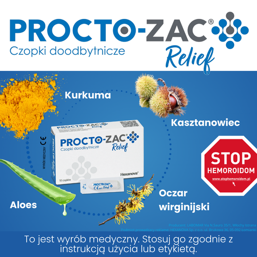 Procto-Zac Relief czopki doodbytnicze, 10 sztuk