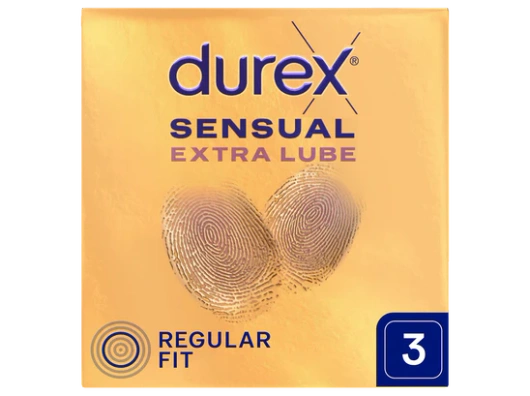 Durex Sensual Extra Lube Prezerwatywy, 3 sztuki