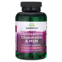 Swanson Glucosamine, Chondroitin & MSM Highest Strength 500/400/200mg, 120 tabletek