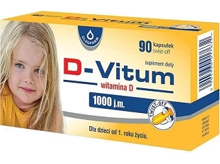 D-Vitum 1000 j.m. kapsułki twist-off, 90 sztuk