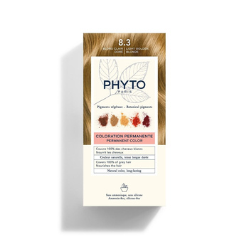 PHYTO COLOR 8.3 Farba do włosów, Jasny Złoty Blond x 1 zestaw