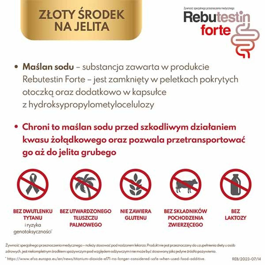 Rebutestin forte, 340 mg maślanu sodu / 60 kapsułek