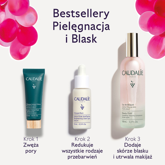 Caudalie Trio Bestsellery Beauty Elixir 100 ml + Maseczka detoksykująca + Serum rozjaśniające