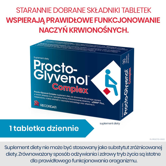 Procto-Glyvenol® Complex, 30 tabletek na hemoroidy.