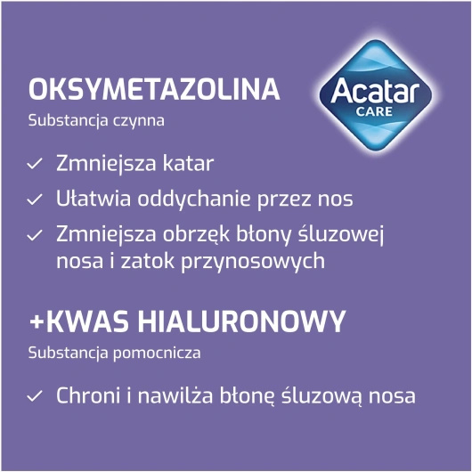 Acatar Care aerozol do nosa roztwór 0,5mg/ml x 15ml