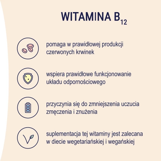 NATURELL Witamina B12, 60 tabletek do ssania