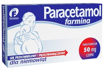 Paracetamol Farmina 50mg, czopki dla niemowląt, 10 sztuk