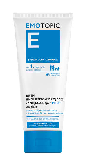 EMOTOPIC Krem kojąco-zmiękczający MED+ do ciała do codziennego stosowania, 200 ml