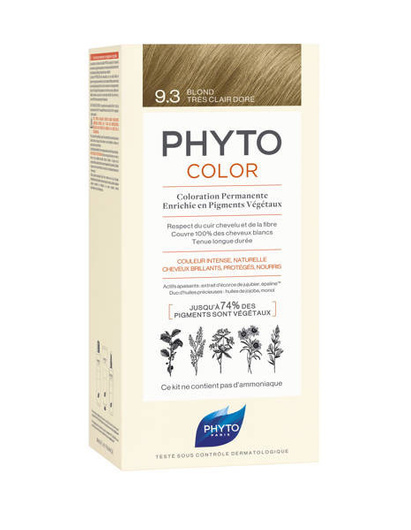 PHYTO COLOR 9.3 Farba do włosów, Bardzo Jasny Złoty Blond