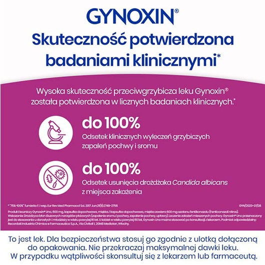 GYNOXIN UNO,  1 kapsułka dopochwowa