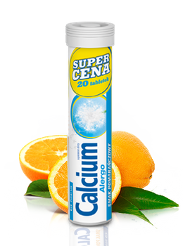 Calcium 300 alergo o smaku pomarańczowym x 20 tabl.