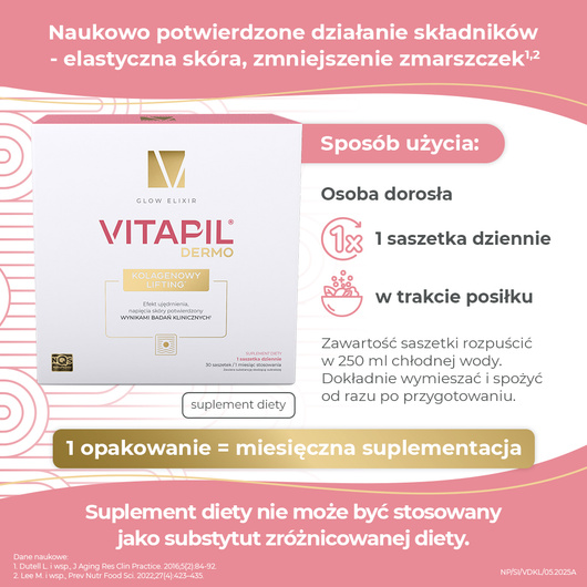 VITAPIL® DERMO Kolagenowy lifting, 30 saszetek