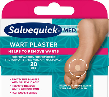 SALVEQUICK MED WART Plastry na kurzajki x 20 sztuk