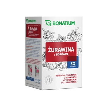 Bonatium Żurawina z Borówką Herbatka owocowa, 30 torebek