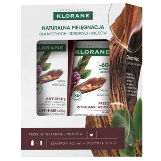 Klorane Zestaw przeciw wypadaniu włosów Szampon + odżywka