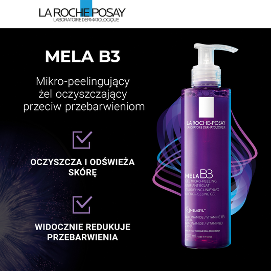 La Roche-Posay Mela B3 Żel mikro-peelingujący oczyszczający, 200 ml