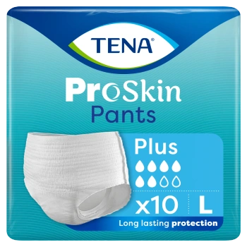 Tena Pants ProSkin Plus Rozmiar L (100-135cm) Majtki chłonne, 10 sztuk