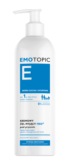 EMOTOPIC MED+ Kremowy Żel myjący  do codziennego stosowania, 400ml 