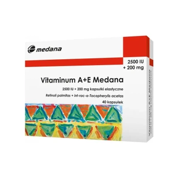 VITAMINUM A+E MEDANA (2500 j.m. + 200 mg), 40 kapsułek elastycznych