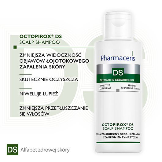 Pharmaceris DS OCTOPIROX® Dermatologiczny sebo-micelarny szampon enzymatyczny, 125ml