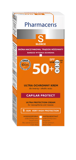 PHARMACERIS S Krem ochronny SPF 50+ dla skóry naczynkowej i z trądzikiem różowatym 50ml