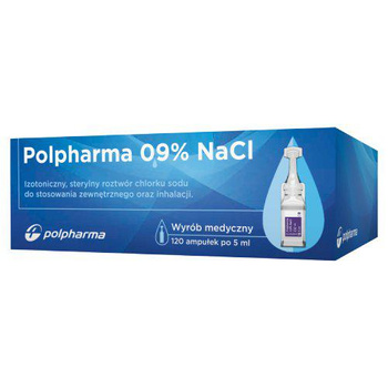 Polpharma 0,9% Nacl Izotoniczny, sterylny roztwór chlorku sodu, 5ml x 120 pojemników