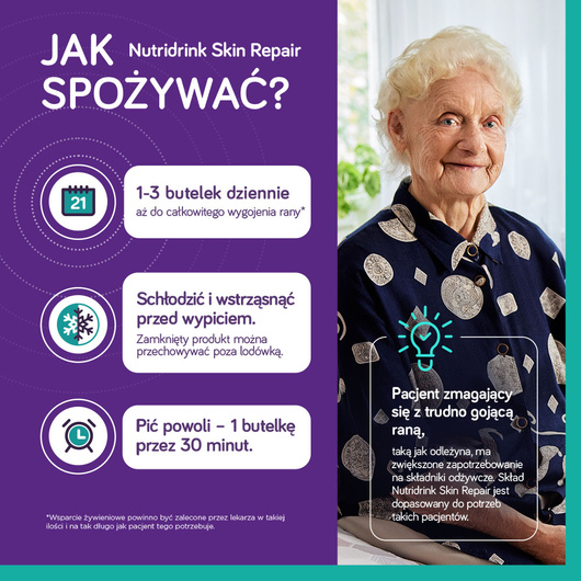 Nutridrink Skin Repair o smaku waniliowym, 4x200ml