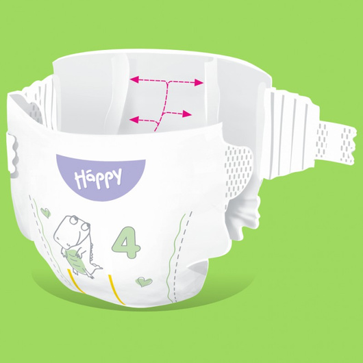 Bella Happy Soft&Delicate Maxi (4) 8-14 kg Pieluszka z dynamicznymi kanałami, 1 sztuka