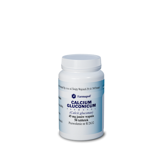 Calcium gluconicum Farmapol, 50 tabletek