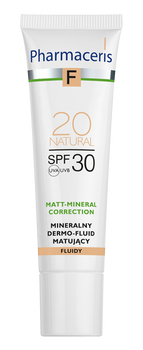 PHARMACERIS F MATT-MINERAL-CORRECTION Mineralny dermo-fluid matujący SPF 30 NATURAL 20, 30ml