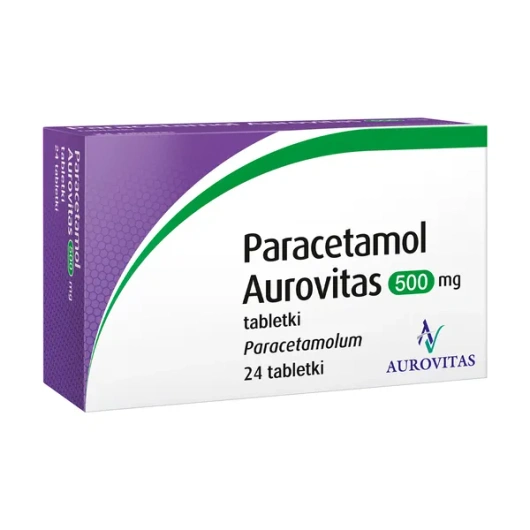 Paracetamol Aurovitas, 500mg, 24 tabletki