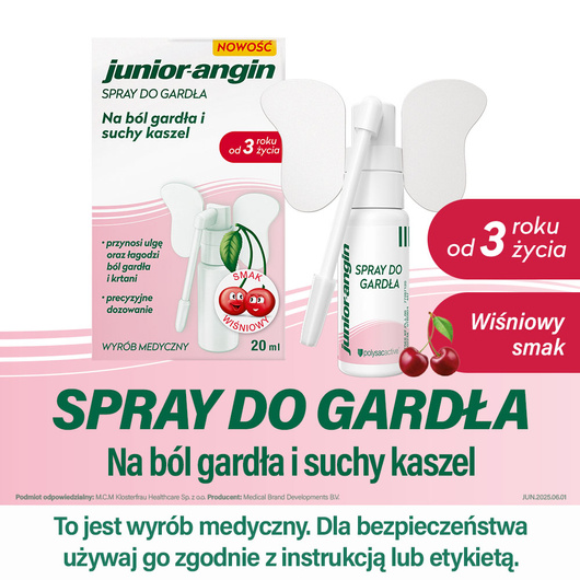 Junior-Angin Spray do gardła, 20 ml