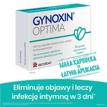 GYNOXIN OPTIMA x 3 kapsułki dopochwowe