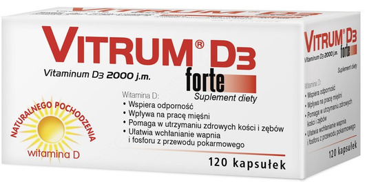 Vitrum D3 Forte 2000 j.m., 120 kapsułek